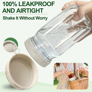 Sakerplus® Salad Dressing Container Glass Jars