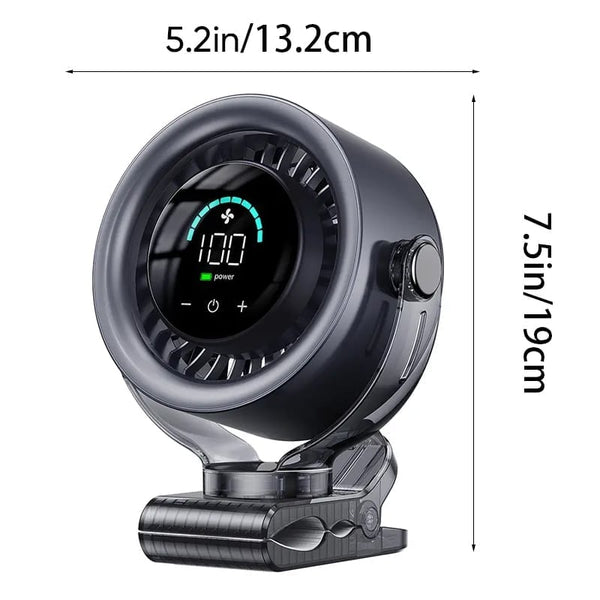 Sakerplus® Clip-On LCD Desk Fan