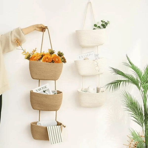 Sakerplus® Decorative 3-Tier Hanging Organizer Bag