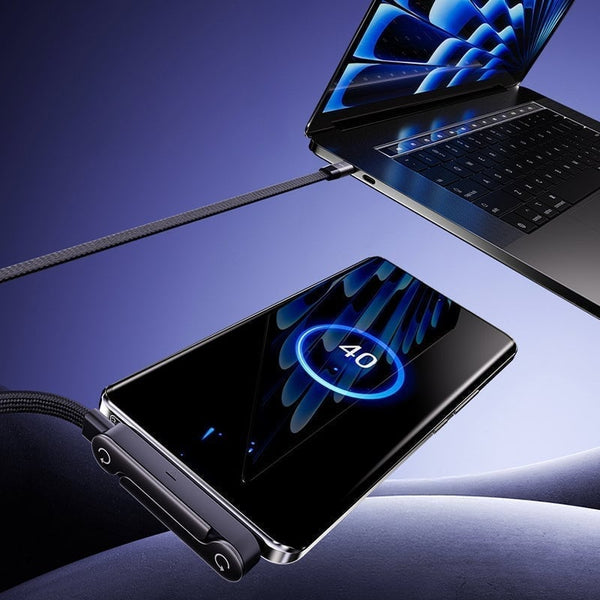 Sakerplus® 240W Ultra-Fast Charging Cable with Stand