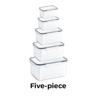 Sakerplus® Food Storage Containers for Fridge with Removable Colander