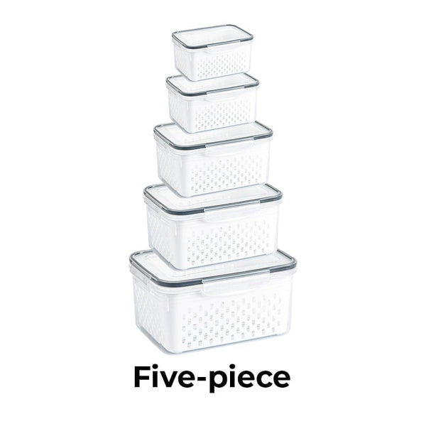 Sakerplus® Food Storage Containers for Fridge with Removable Colander