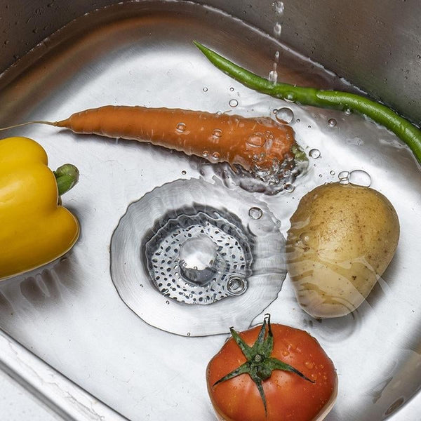 Sakerplus Upgraded 3-in-1 Kitchen Sink Drain Strainer