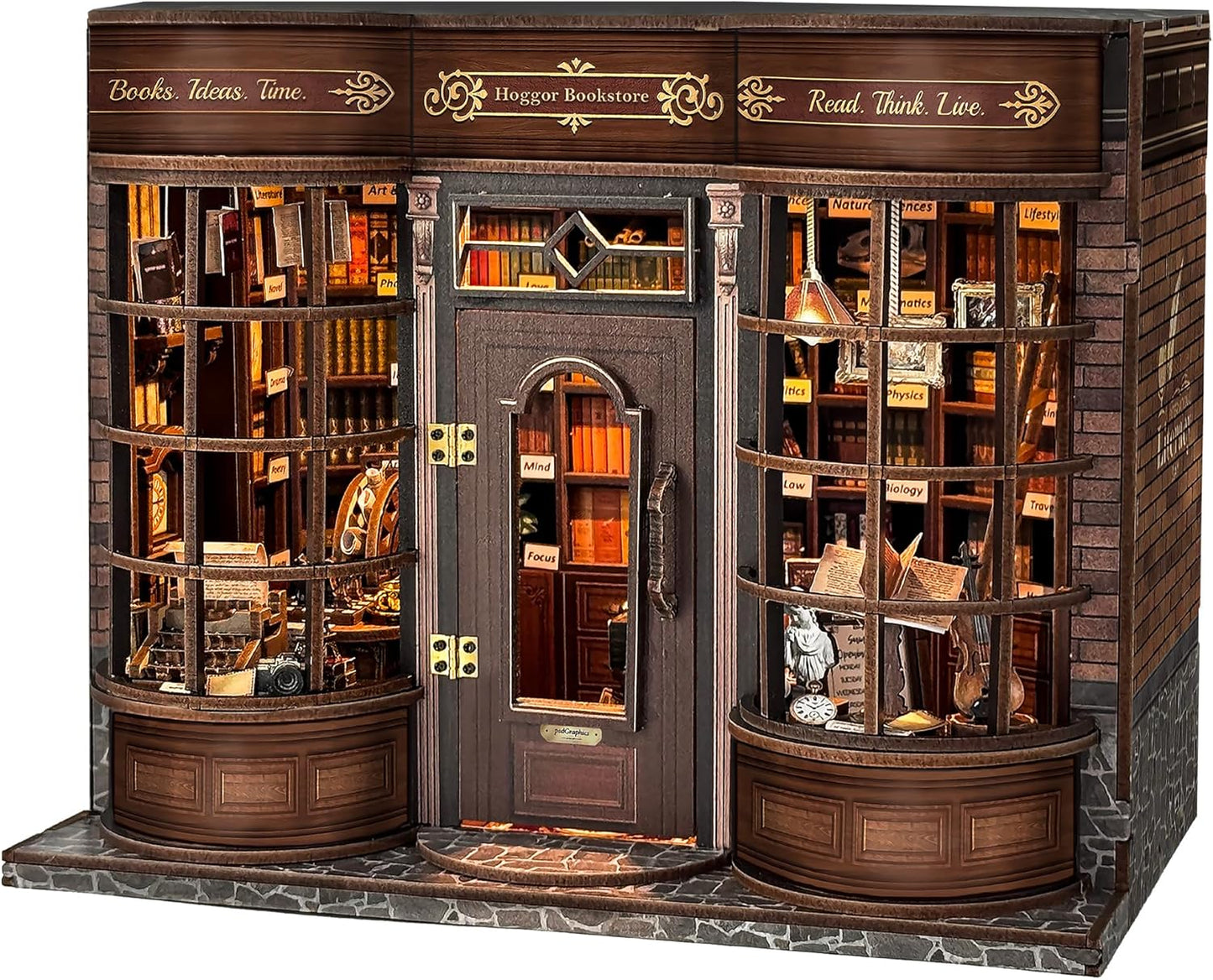 Sakerplus® 3D Wooden Book Nook Diorama Kit