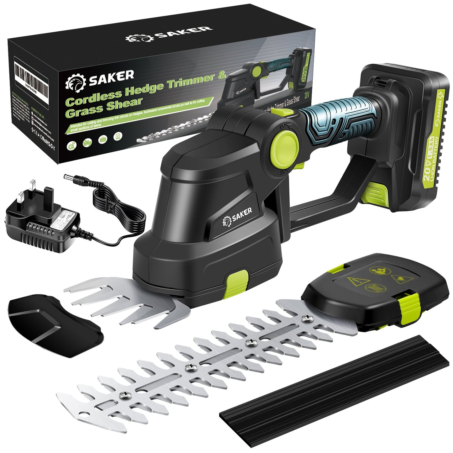 Saker® Cordless Hedge Trimmer