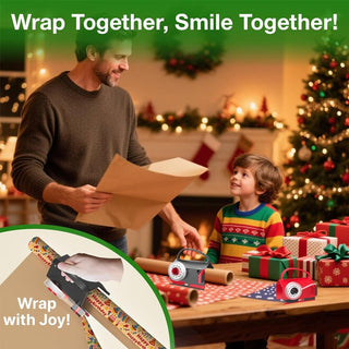 Sakerplus® Wrapping Paper Cutter And Dispenser Set