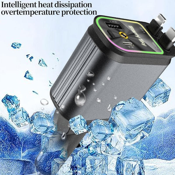 Sakerplus® 4 in 1 Retractable Car Charger