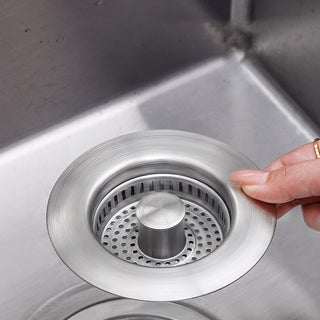 Sakerplus Upgraded 3-in-1 Kitchen Sink Drain Strainer