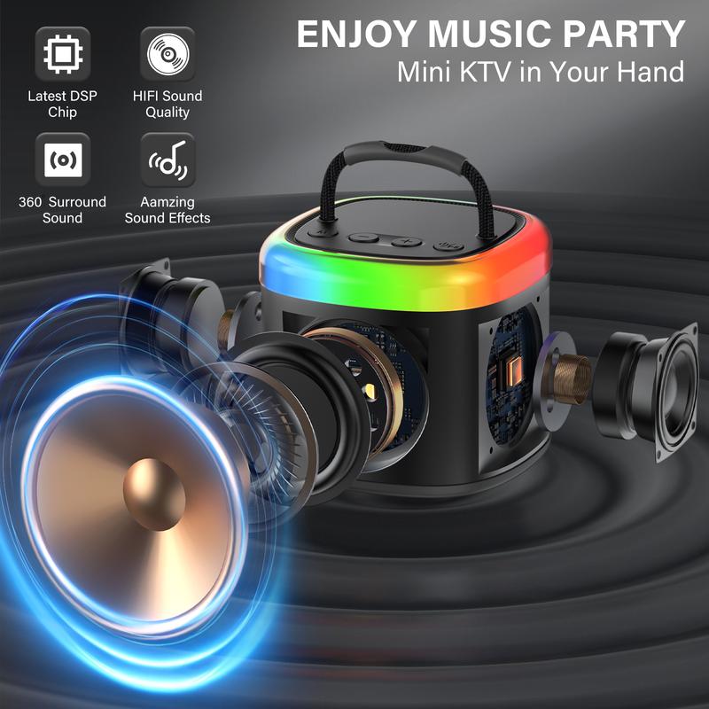 Sakerplus® Mini Portable Karaoke Speaker Set