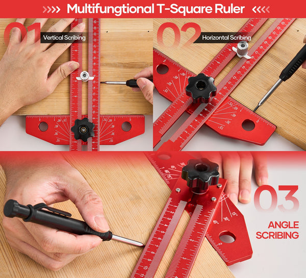 Sakerplus® Woodworking Scriber Marking Line Ruler
