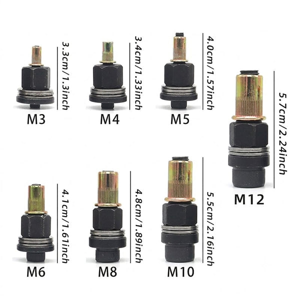 Sakerplus® Carbon Steel Open End Rivet Nut Kit
