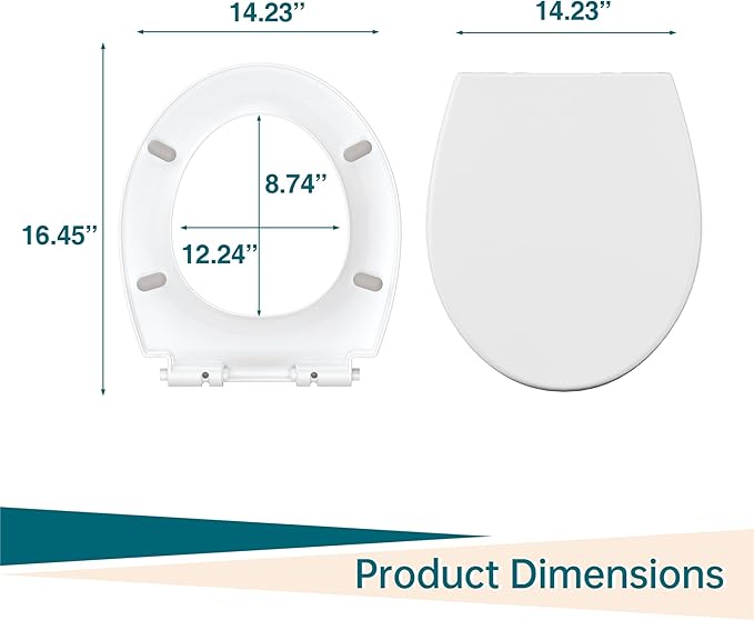 Sakerplus® Round Toilet Seat Slow Close Hinges