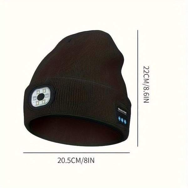 Sakerplus® Bluetooth Beanie with LED Light & Removable Speakers