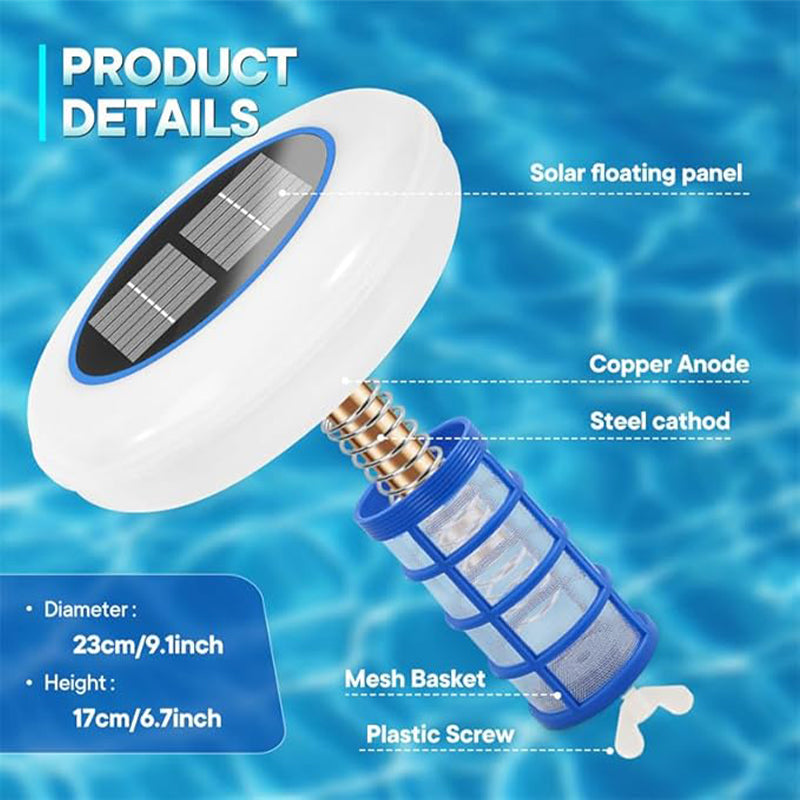 Sakerplus Solar Pool Ionizer with LED Light