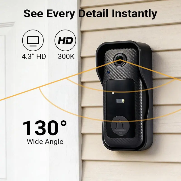 Sakerplus® Wireless Video Doorbell With Screen