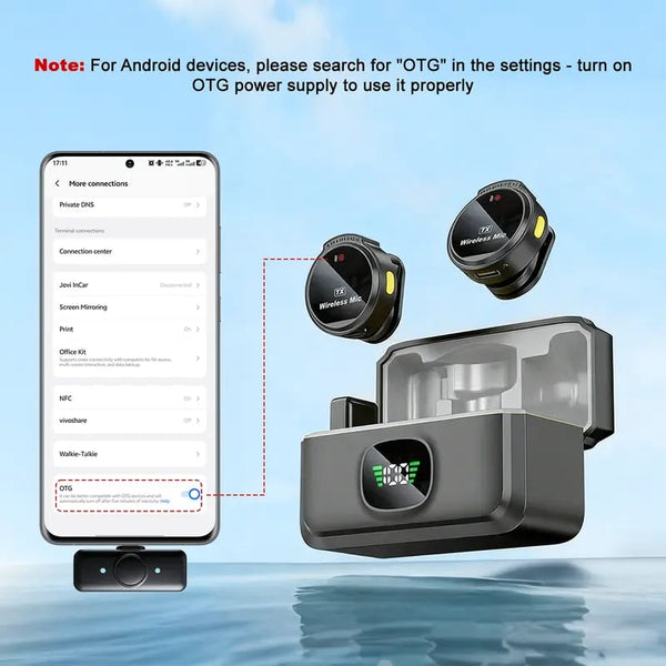 Sakerplus® Wireless Lavalier Microphone With Charging Case