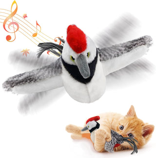 Sakerplus® Flapping Chirping Interactive Cat Bird Toy