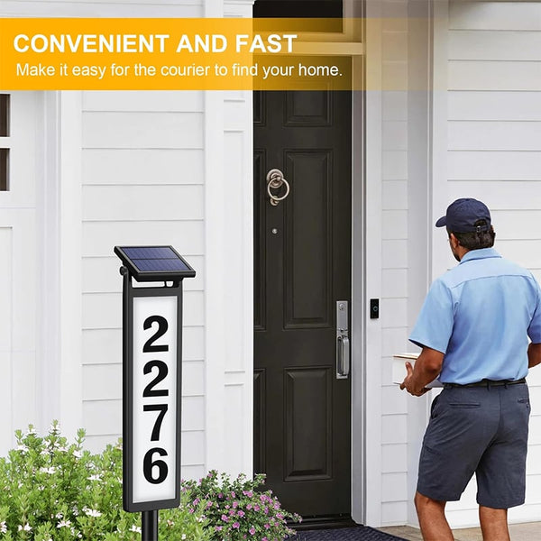 Sakerplus® Solar LED House Address Sign