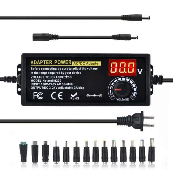 Sakerplus® Adjustable Universal Power Supply Adapter Tips