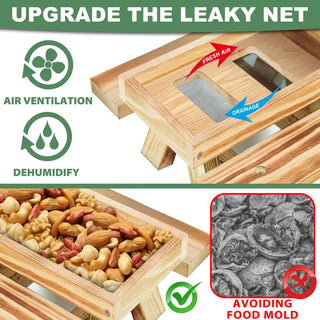 Sakerplus® Outdoor Wooden Squirrel Feeder