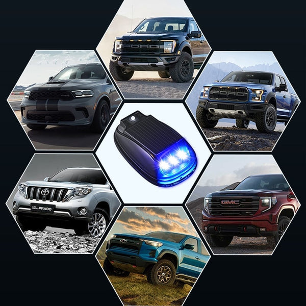 Sakerplus® Solar Car Roof RGB Strobe Light