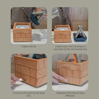 Sakerplus® Flame Effect Essential Oil Humidifier