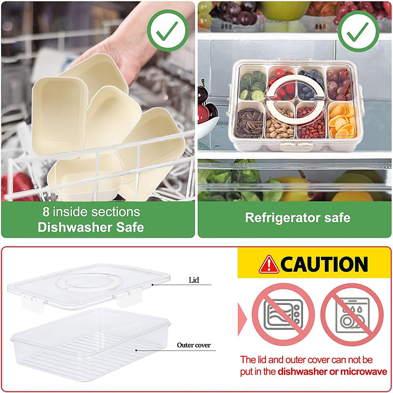 SAKER® Divided Serving Tray with Lid and Handle 1