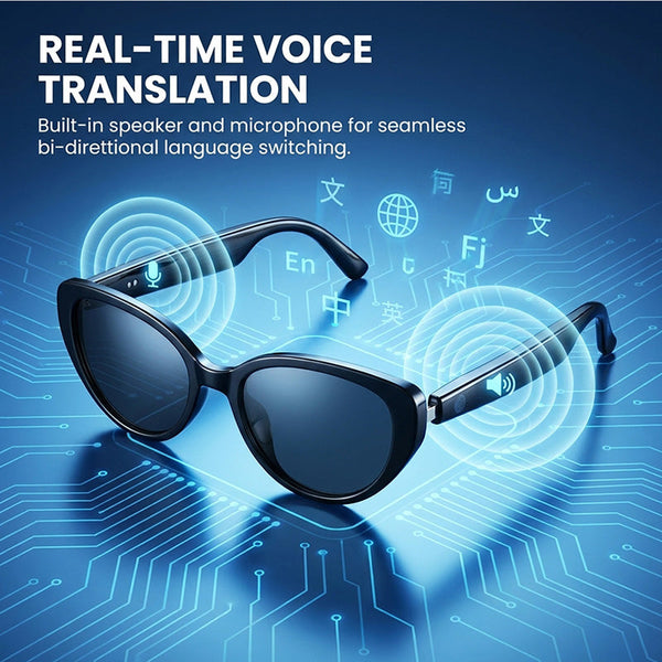 Sakerplus® Smart AI Glasses With Real-Time Translation