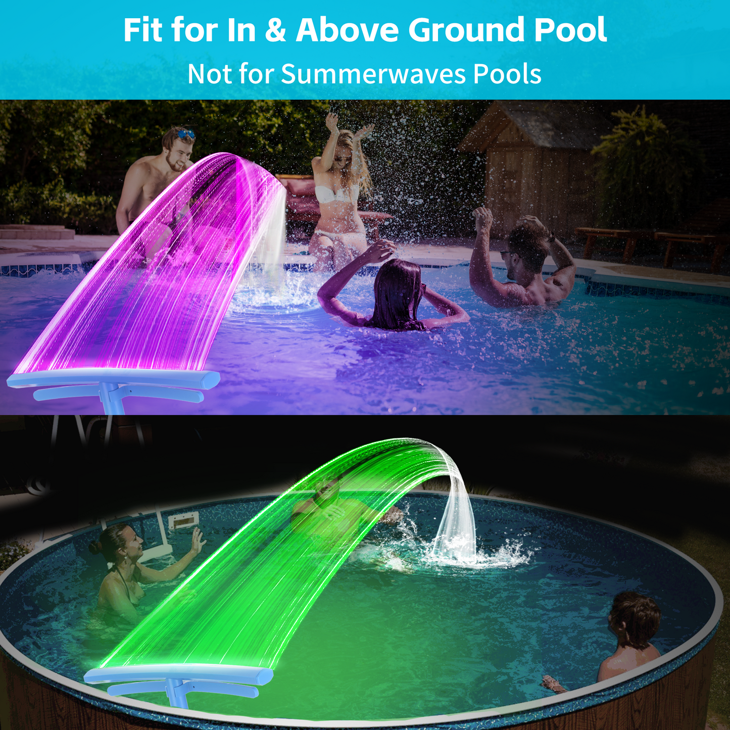 Sakerplus Pool Fountain for Above and Inground Pools