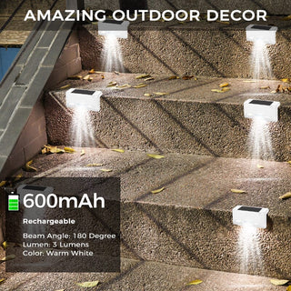 Saker Solar Deck Lights Outdoor 4 Pack