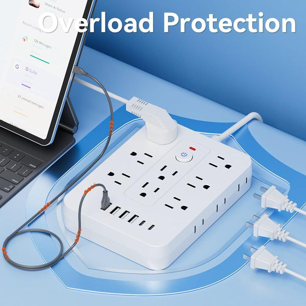 Sakerplus® 20-in-1 Surge Protector Power Strip