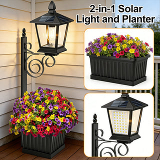 Sakerplus® Solar Planter Lamp Post Light