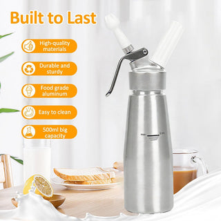 Sakerplus® Whipped Cream Dispenser Aluminum Professional