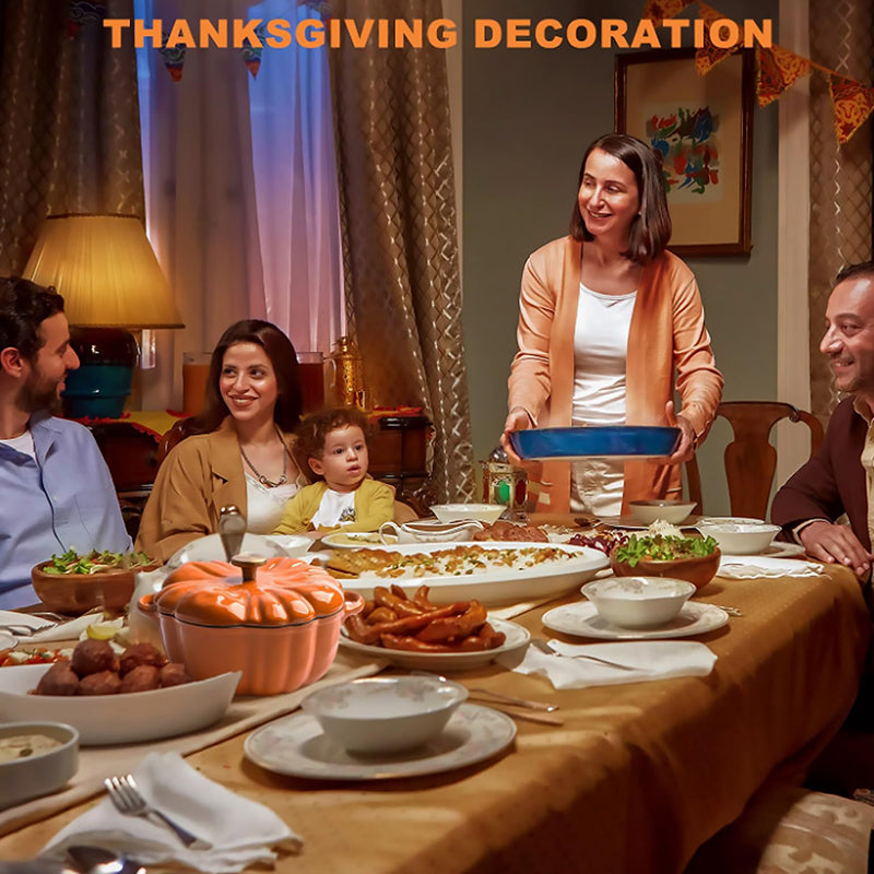 Sakerplus® Enameled Cast Iron Pumpkin Dutch Oven