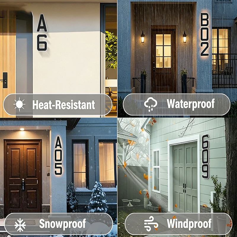 Sakerplus® Solar Lighted Address Signs For Houses