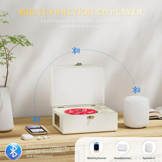 Sakerplus Rechargeable Leather CD Player