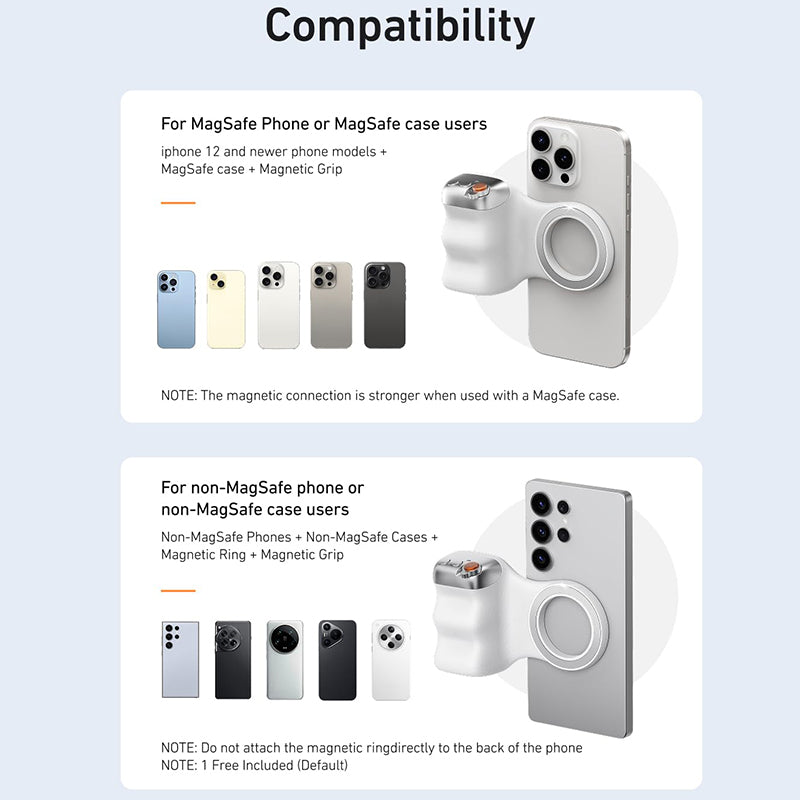 Sakerplus Fun Shot Magnetic Grip & Magnetic Selfie Light