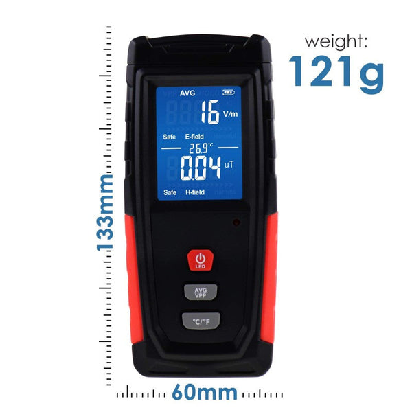Sakerplus® Electromagnetic Field Detector With LCD Display