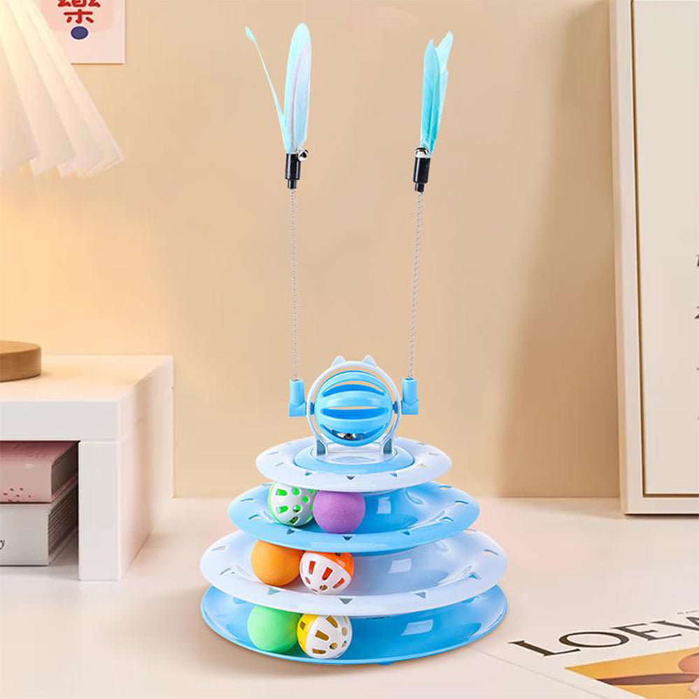 Sakerplus® Cat Toy 4-Level Interactive Roller
