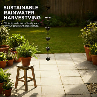 Sakerplus® Nature-Inspired Petal Design Rain Chain