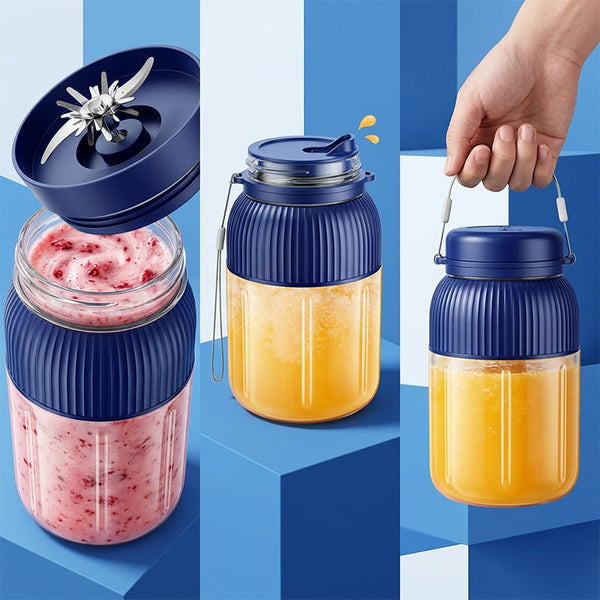 Sakerplus® Portable Wireless Blender Cup With Dual Lids