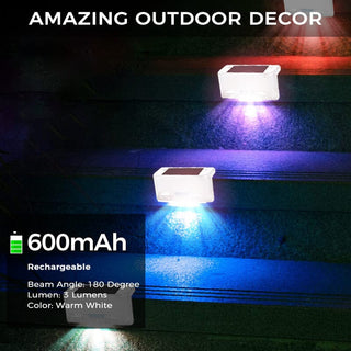 Saker Solar Deck Lights Outdoor 4 Pack