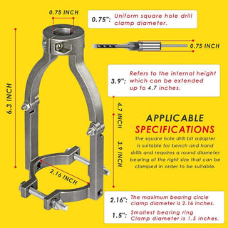 SAKER® Square Hole Drill Bit Adapter
