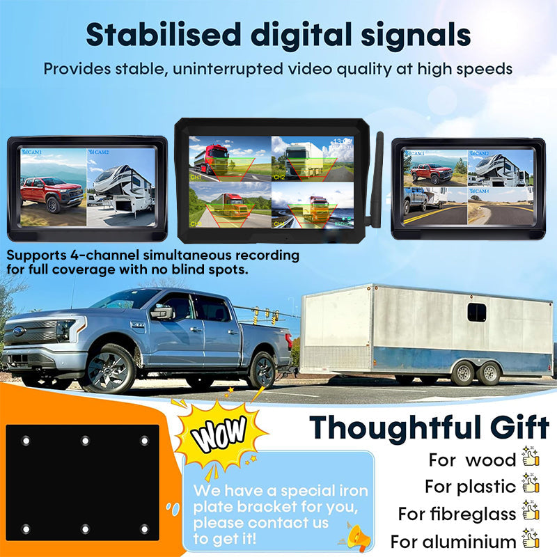 Sakerplus Magnetic Solar Wireless Backup Camera