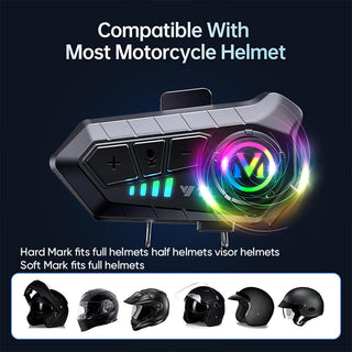 Sakerplus Motorcycle Bluetooth Helmet Headset
