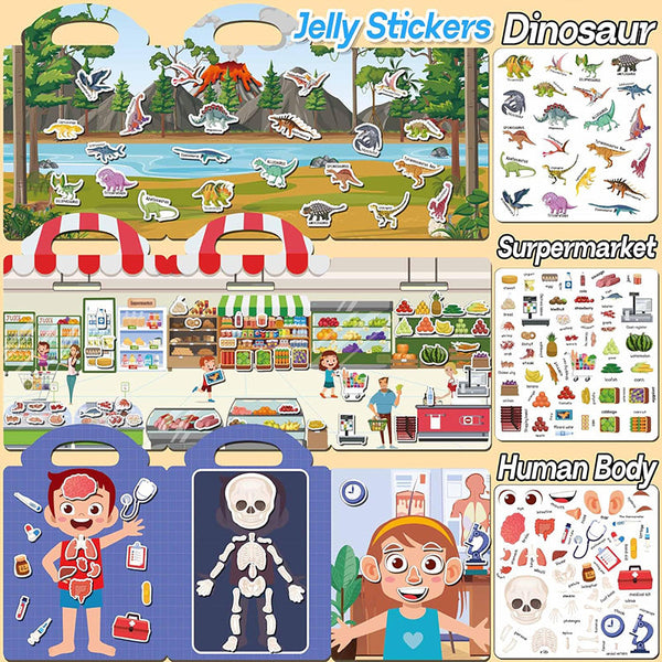 Sakerplus® Reusable Sticker Books For Toddlers