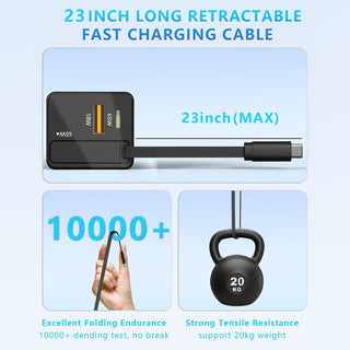Sakerplus Compact Dual Retractable USB Charger