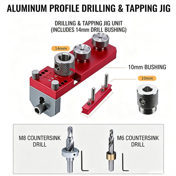 Sakerplus® Aluminum Profile Drilling Tapping Jig