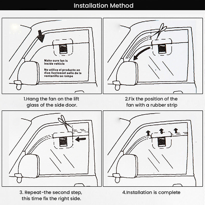 Sakerplus Car Solar Powered Window Exhaust Fan
