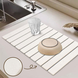Sakerplus Collapsible Diatomaceous Dish Drying Mat